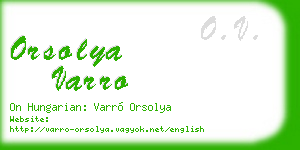 orsolya varro business card